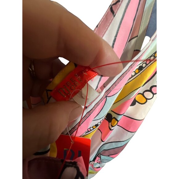 River Island Resort Collection V-Neck Wrap Playsuit Romper Multicolor Abstract - Picture 6 of 9